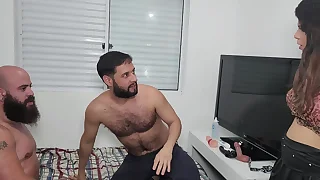 Costs cheating wife with cousin&excl; MMF Bisex hot menage with superstar Gabriella Gushi